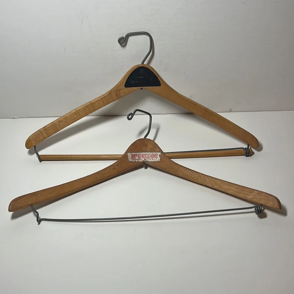 Vintage suit wood hangers